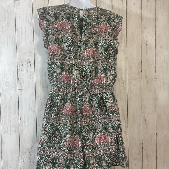 JACK by BB Dakota Cross Front Ruffle Cap Sleeve Romper Small - Picture 7 of 8